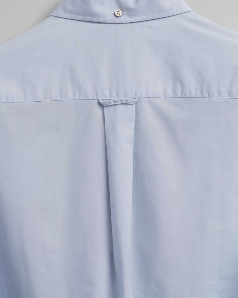 Gant Regular Fit Broadcloth Men's Shirts Muted Blue | GLFEZ-4815