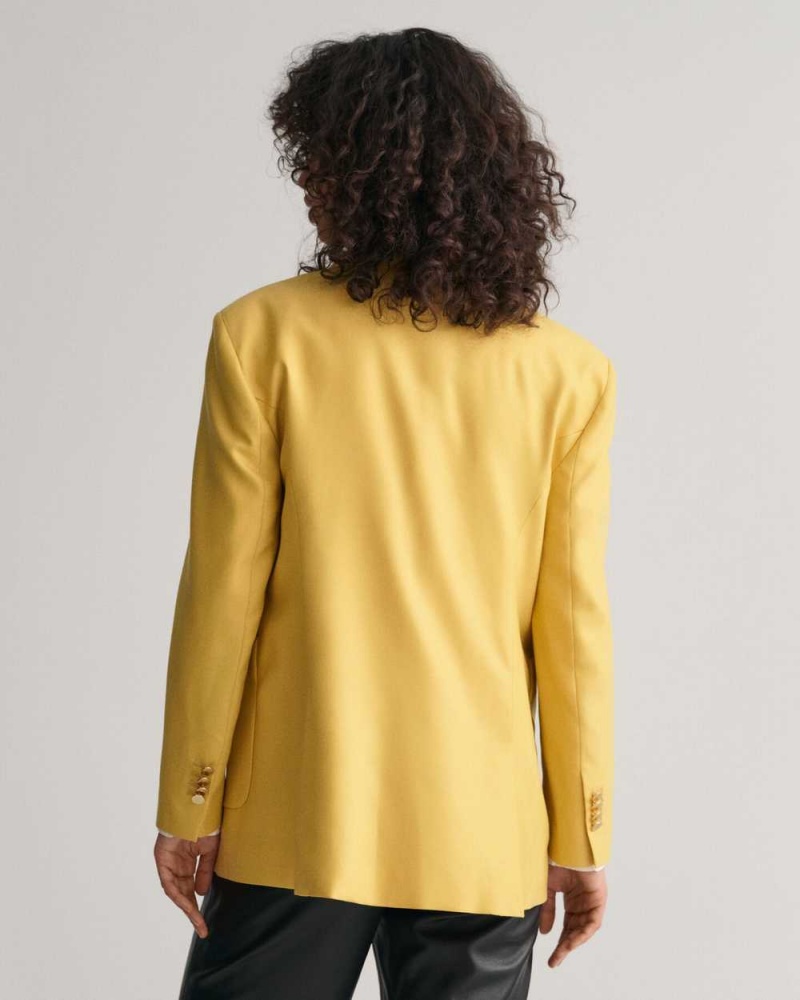 Gant Regular Fit Club Women's Blazer Dusty Yellow | CKFGX-2396