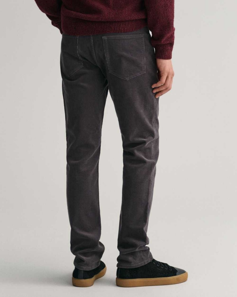 Gant Regular Fit Corduroy Men's Jeans Dark Gray | AYMXW-4670