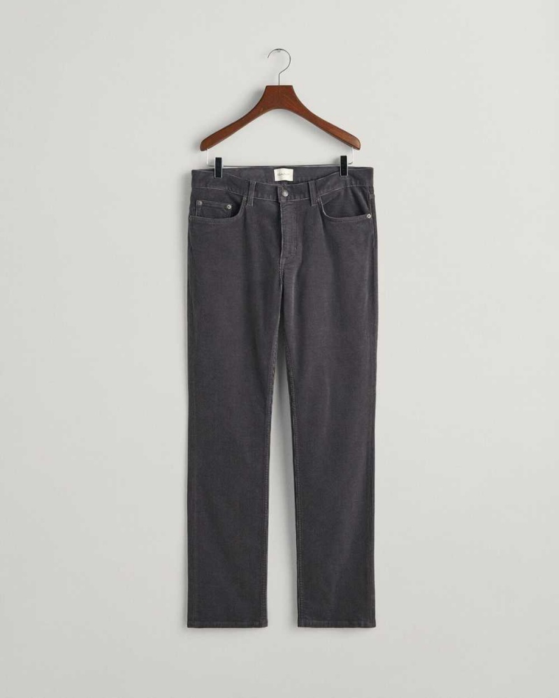 Gant Regular Fit Corduroy Men's Jeans Dark Gray | AYMXW-4670