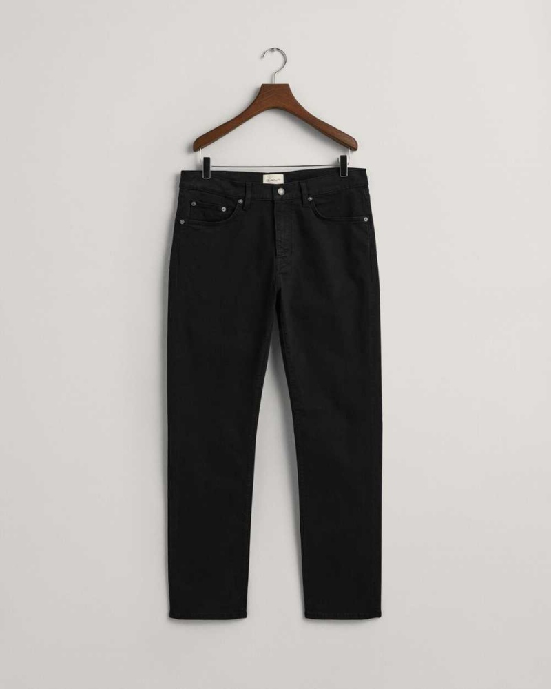 Gant Regular Fit Desert Men's Jeans Black | XWGIP-3147