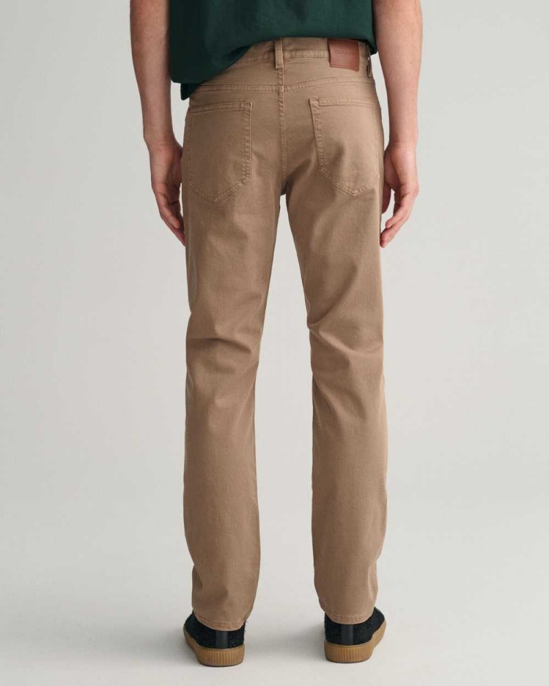 Gant Regular Fit Desert Men's Jeans Desert Brown | JIBVP-2384