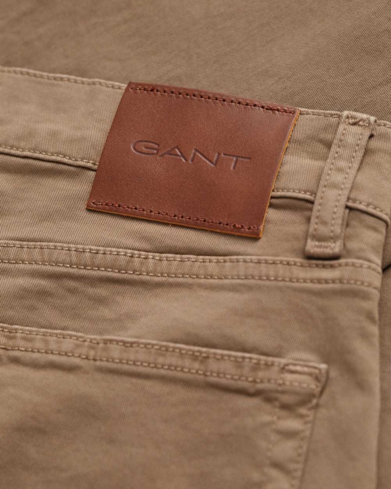 Gant Regular Fit Desert Men's Jeans Desert Brown | JIBVP-2384