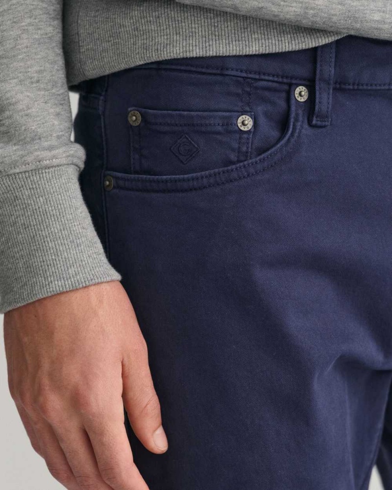 Gant Regular Fit Desert Men's Jeans Marine | EAIJN-3098