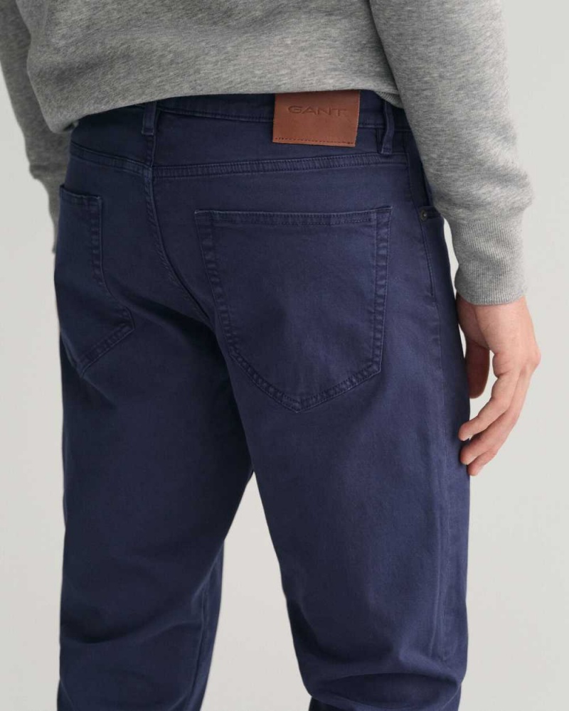 Gant Regular Fit Desert Men's Jeans Marine | EAIJN-3098