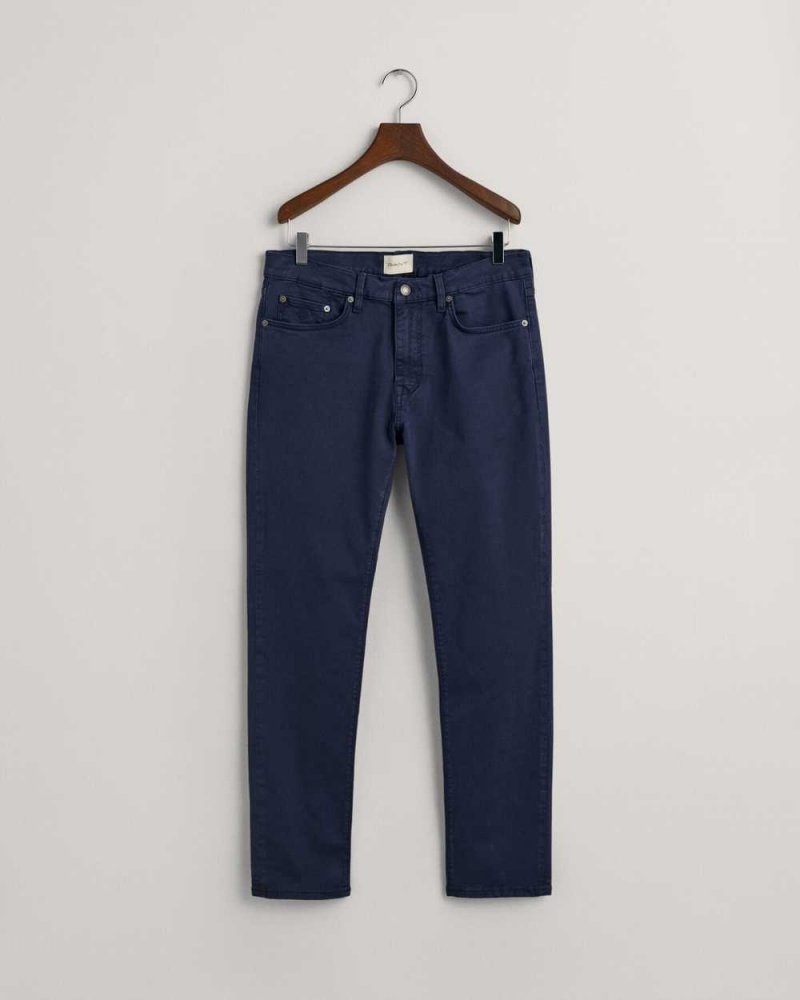 Gant Regular Fit Desert Men's Jeans Marine | EAIJN-3098