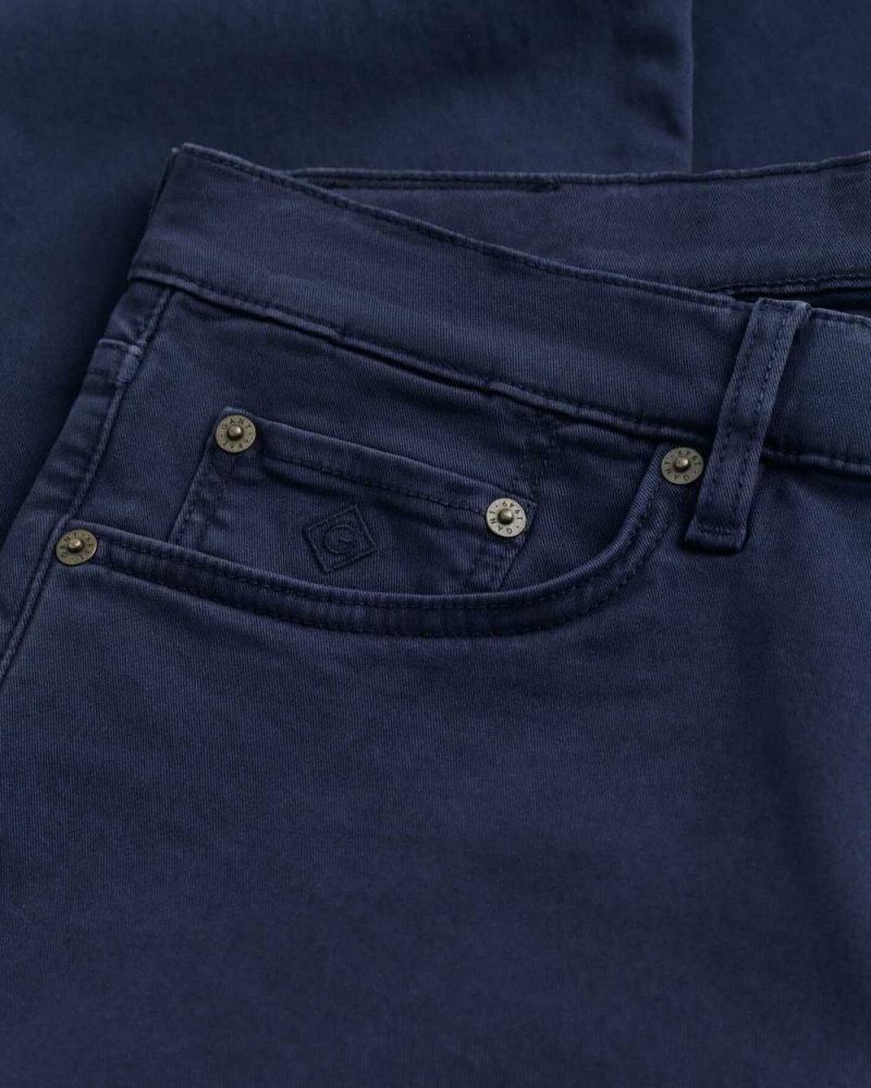 Gant Regular Fit Desert Men's Jeans Marine | EAIJN-3098