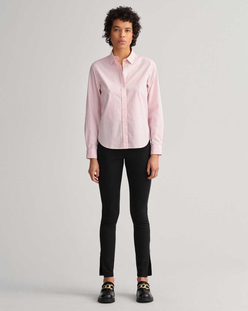 Gant Regular Fit Gingham Broadcloth Women's Shirts Preppy Pink | DKOQW-6790