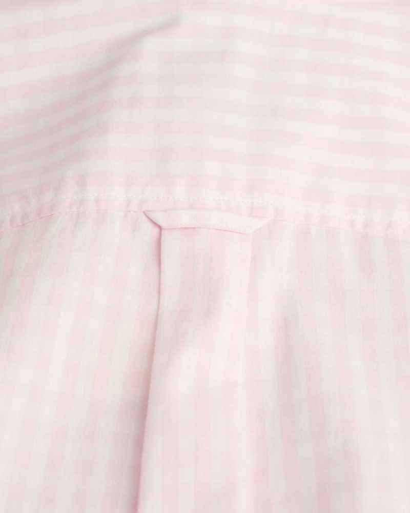 Gant Regular Fit Gingham Poplin Women's Shirts Light Pink | MFIZS-3148