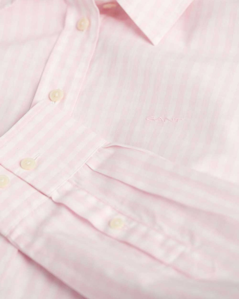 Gant Regular Fit Gingham Poplin Women's Shirts Light Pink | MFIZS-3148