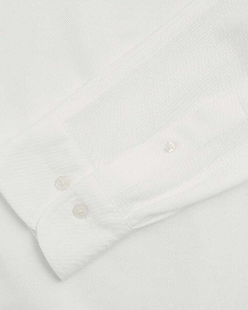 Gant Regular Fit Jersey Piqué Men's Shirts White | LIGJQ-9120