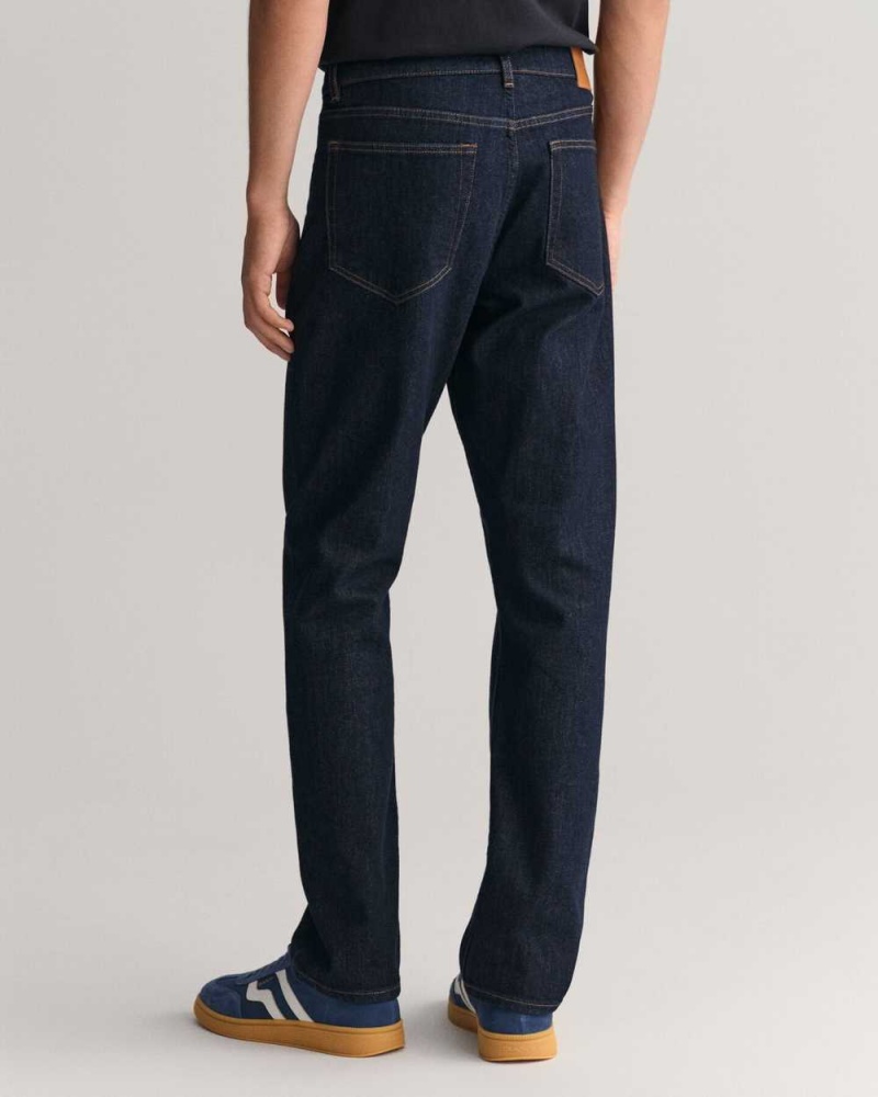 Gant Regular Fit Men's Jeans Dark Blue | RJABQ-9345