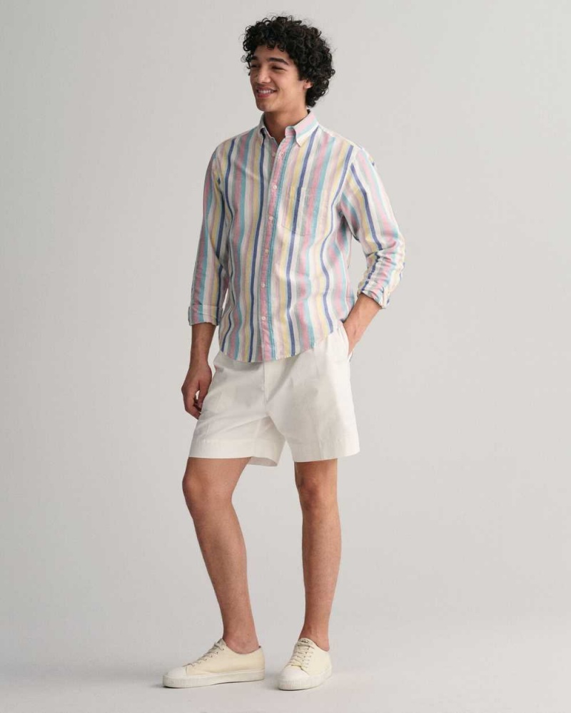 Gant Regular Fit Multi Stripe Oxford Men's Shirts Multicolor | FGRDX-7689