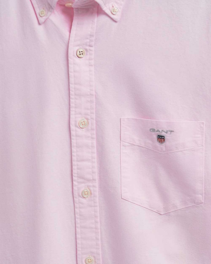 Gant Regular Fit Oxford Men's Shirts Light Pink | WMBNL-9783