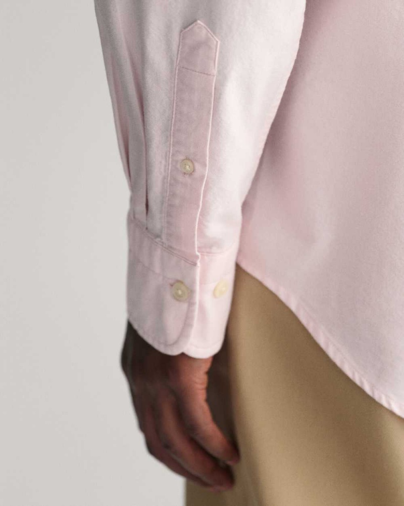 Gant Regular Fit Oxford Men's Shirts Light Pink | QBRWM-9634