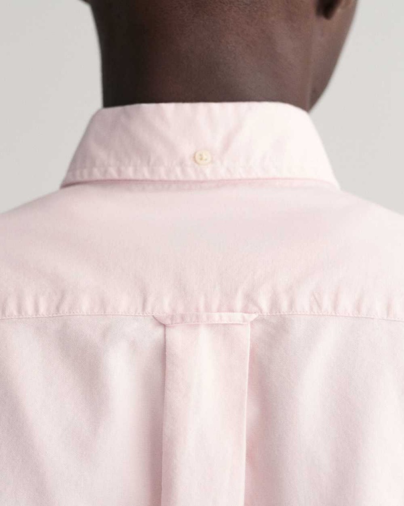 Gant Regular Fit Oxford Men's Shirts Light Pink | QBRWM-9634