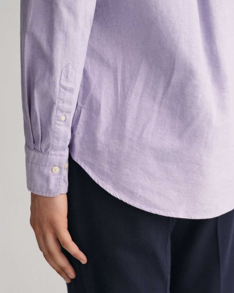 Gant Regular Fit Oxford Men's Shirts Lilac | SFRHN-2470