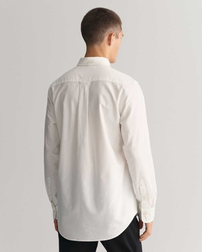 Gant Regular Fit Oxford Men's Shirts White | FSUKI-6572