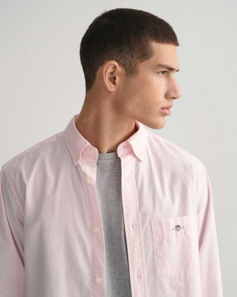 Gant Regular Fit Poplin Men's Shirts Light Pink | PODLK-8467