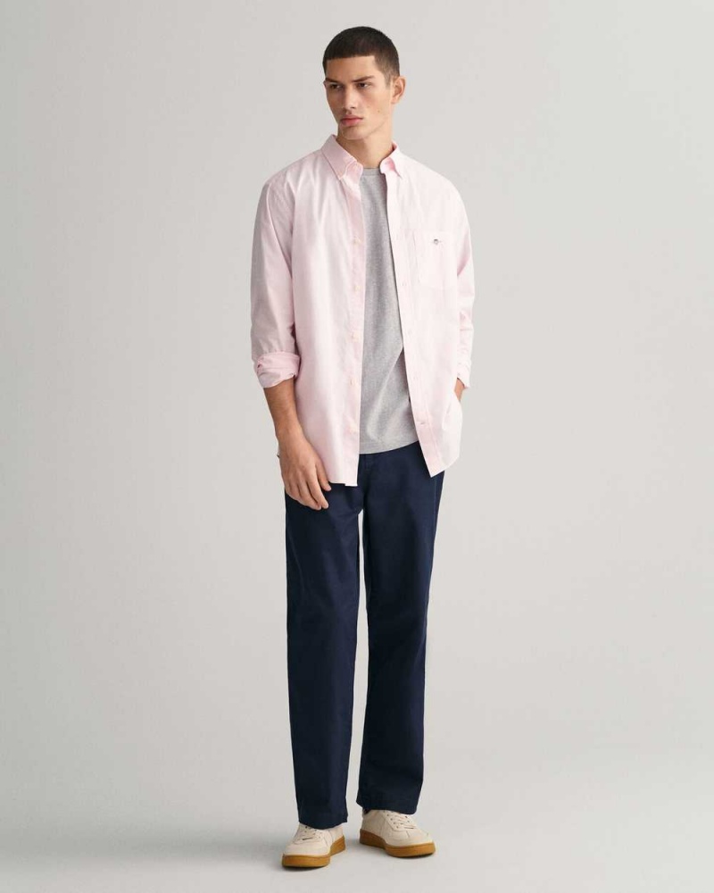 Gant Regular Fit Poplin Men's Shirts Light Pink | PODLK-8467