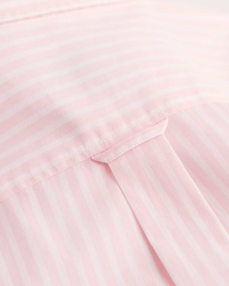 Gant Regular Fit Striped Poplin Women's Shirts Light Pink | IQKXL-8536