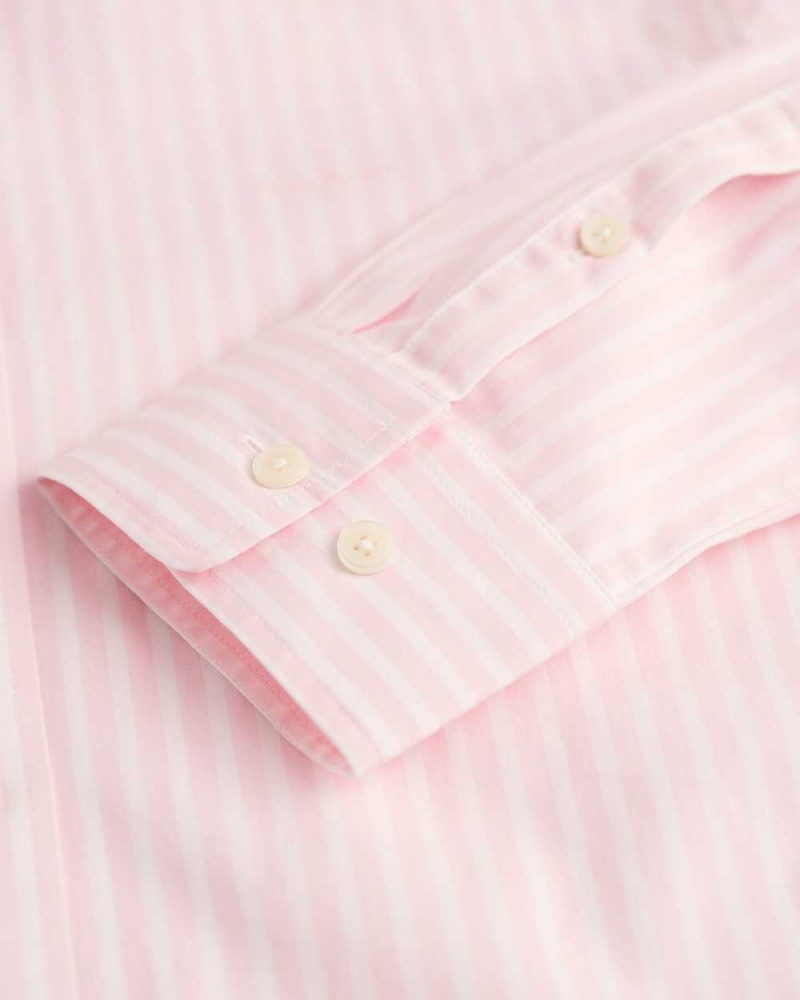 Gant Regular Fit Striped Poplin Women's Shirts Light Pink | IQKXL-8536