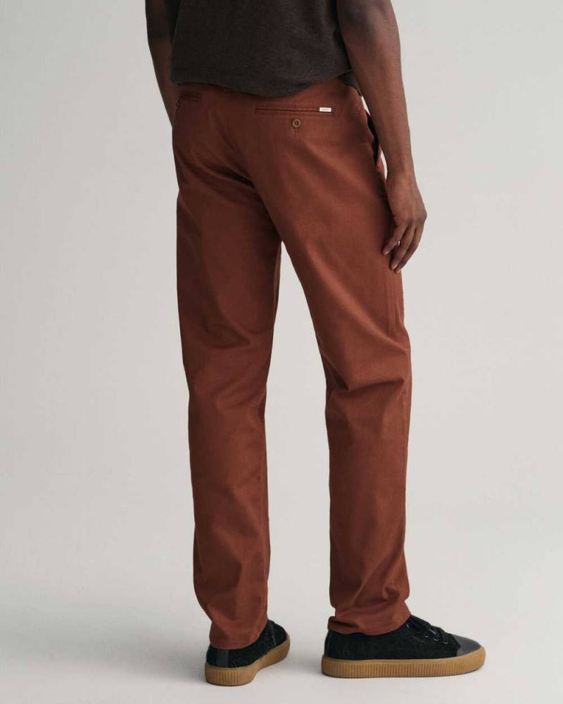 Gant Regular Fit Tech Prep™ Men's Chino Pants Weathered Brown | FEHXZ-3905