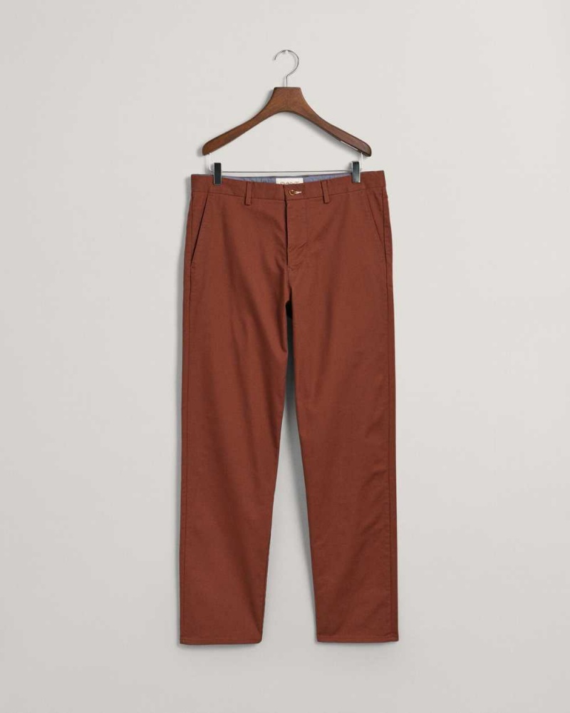 Gant Regular Fit Tech Prep™ Men's Chino Pants Weathered Brown | FEHXZ-3905