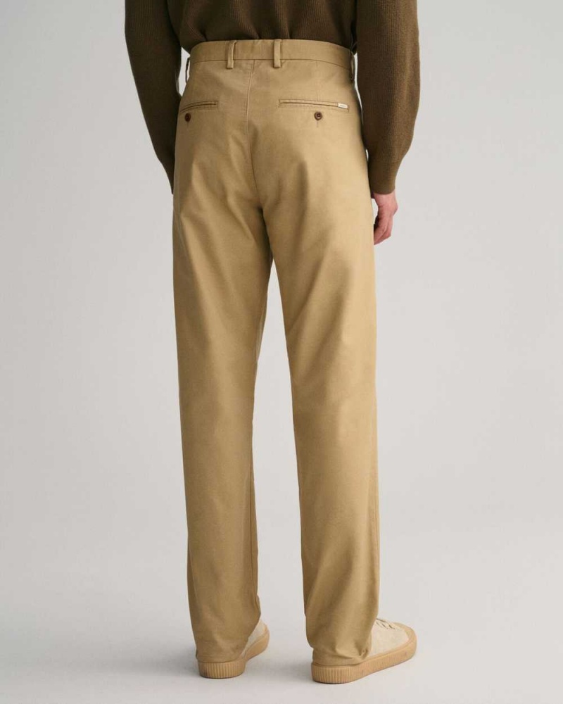 Gant Regular Fit Tech Prep™ Men's Chino Pants Dark Khaki | TWVAK-8342