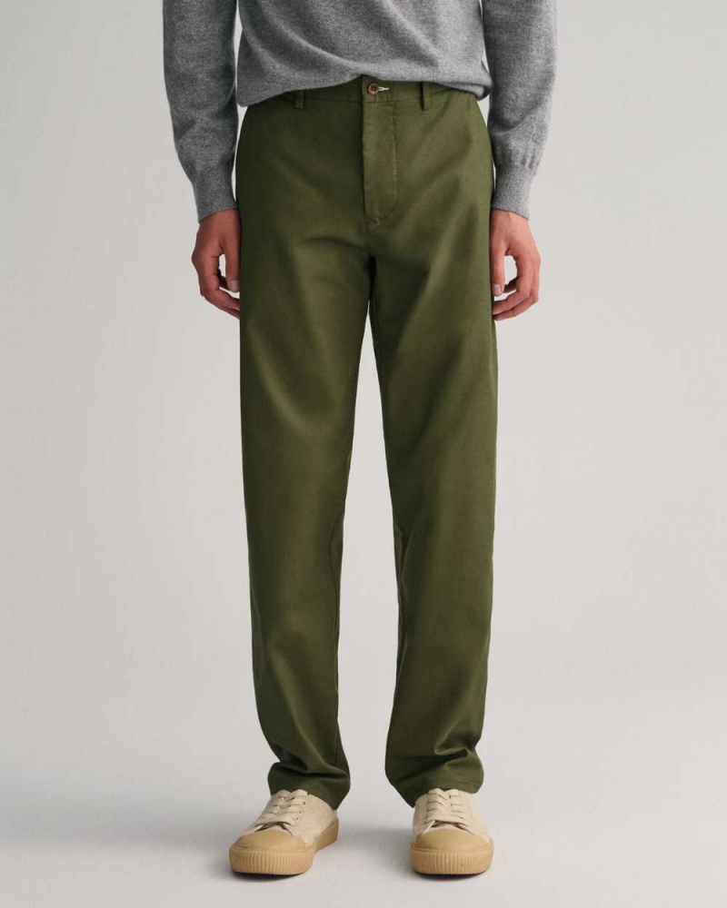 Gant Regular Fit Tech Prep™ Men's Chino Pants Juniper Green | HGWSQ-1042