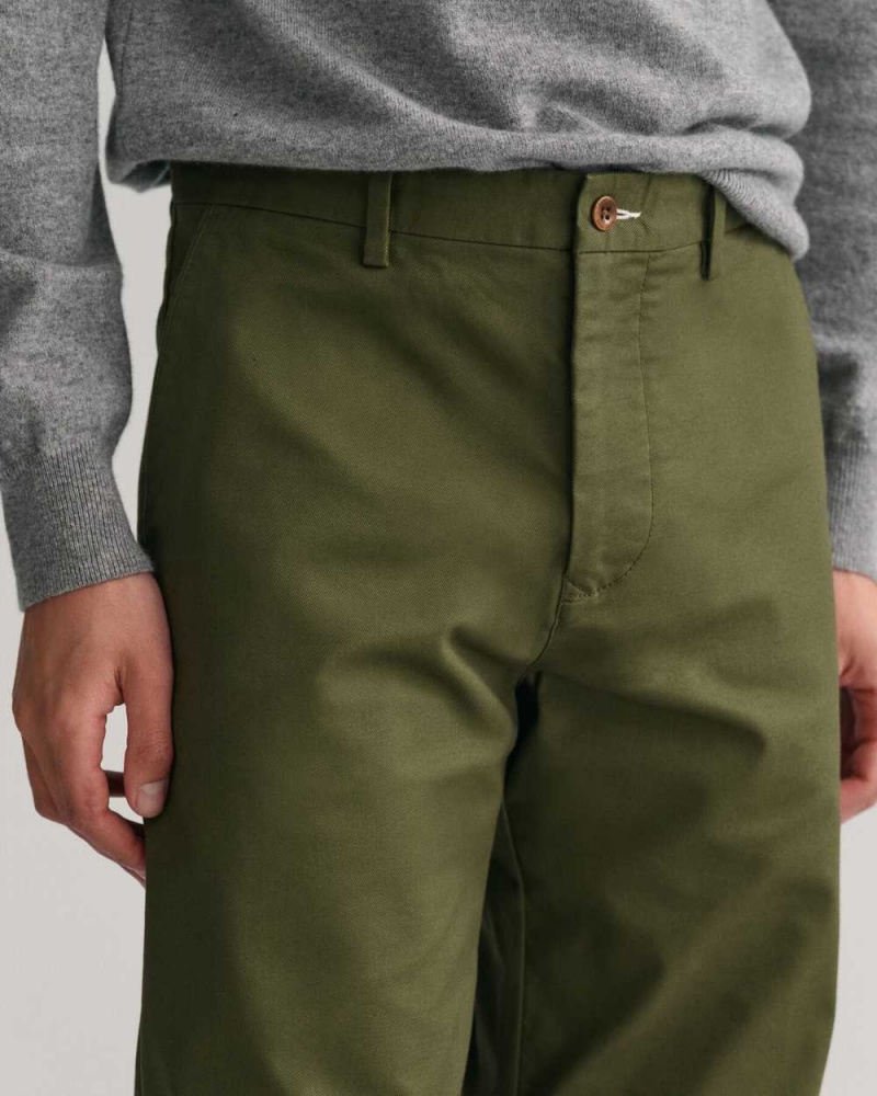 Gant Regular Fit Tech Prep™ Men's Chino Pants Juniper Green | HGWSQ-1042