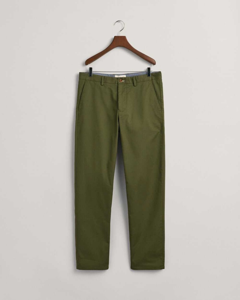 Gant Regular Fit Tech Prep™ Men's Chino Pants Juniper Green | HGWSQ-1042