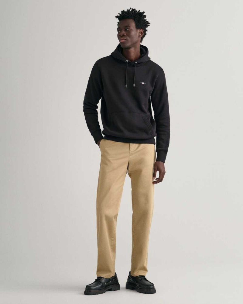 Gant Regular Fit Twill Men's Chino Pants Dark Khaki | ZYMDS-6780