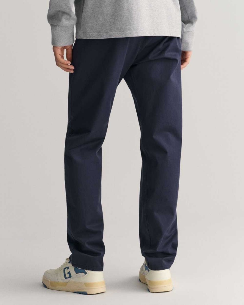 Gant Regular Fit Twill Men's Chino Pants Marine | CILAU-5721