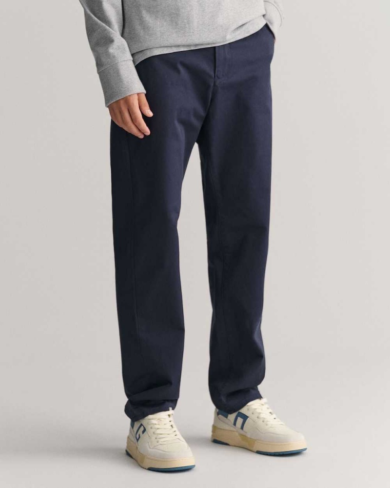 Gant Regular Fit Twill Men's Chino Pants Marine | CILAU-5721