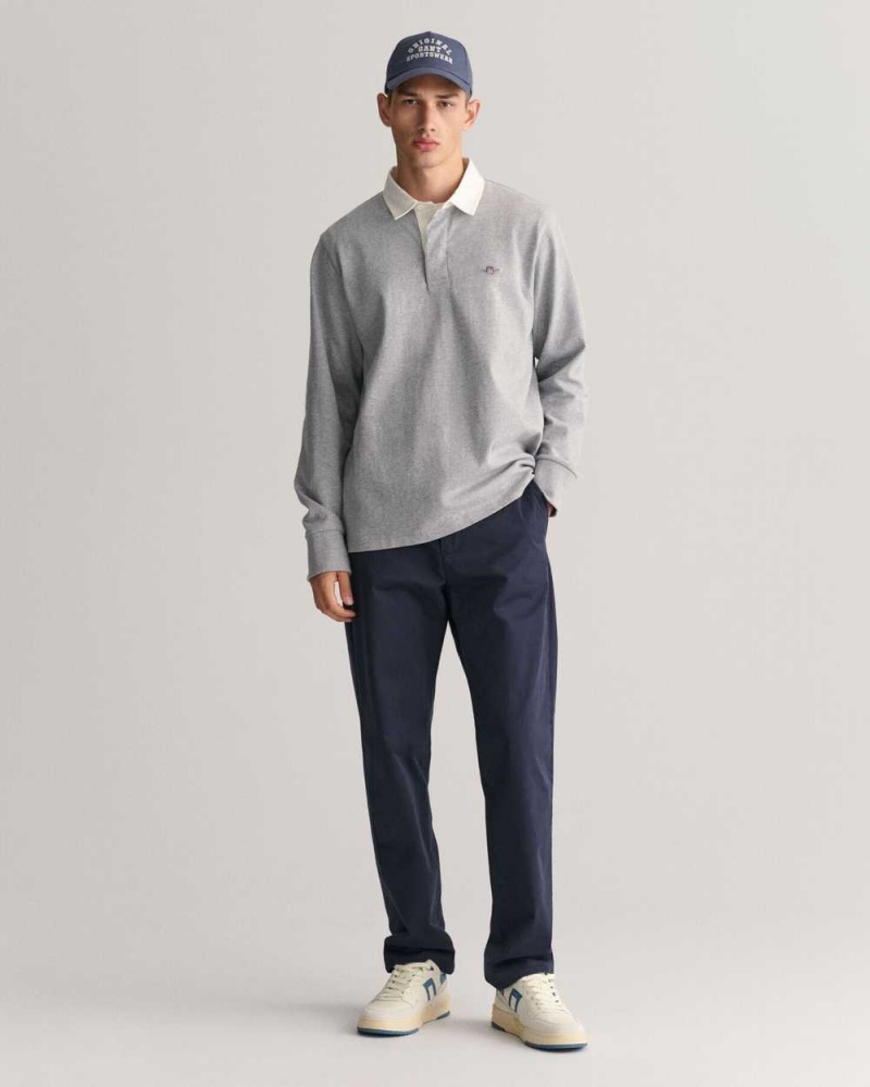 Gant Regular Fit Twill Men's Chino Pants Marine | CILAU-5721