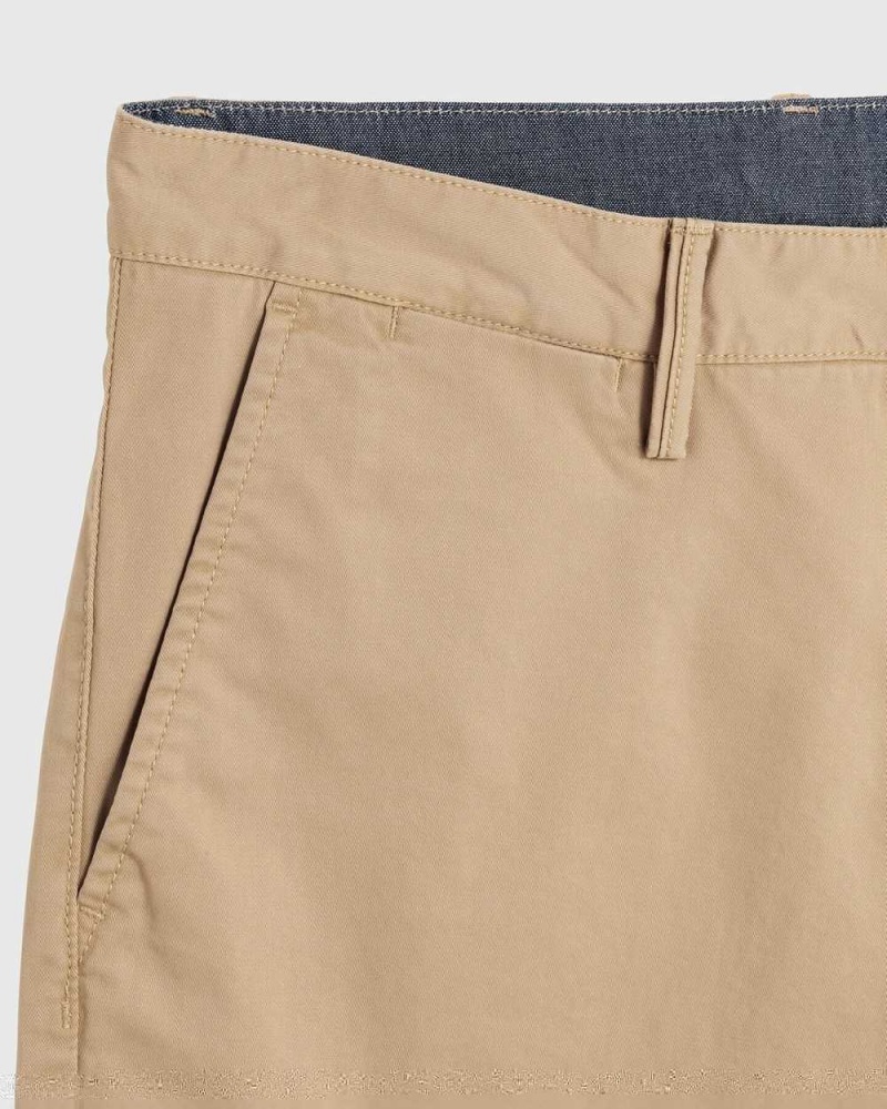 Gant Relaxed Fit Twill Men's Shorts Dark Khaki | LEKMB-5048