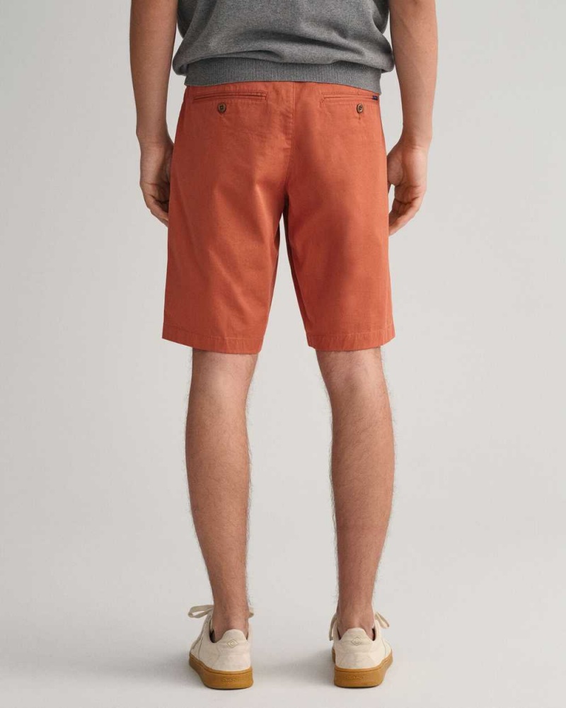 Gant Relaxed Fit Twill Men's Shorts Light Copper | LUQCN-9537