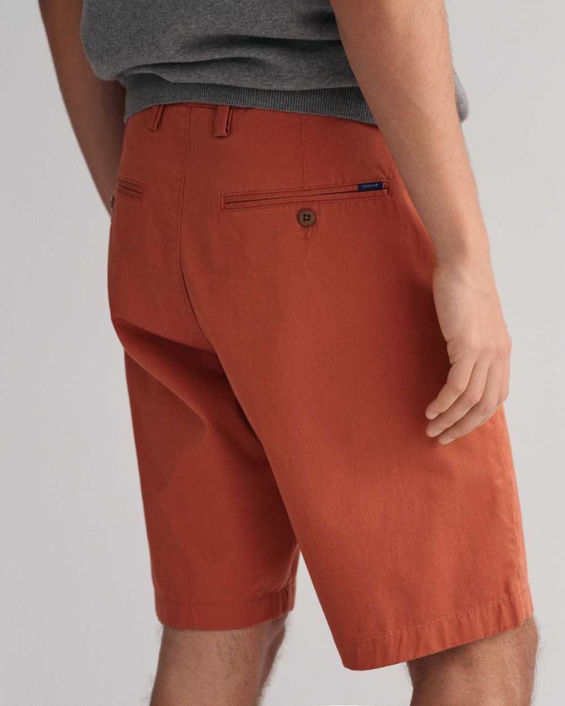 Gant Relaxed Fit Twill Men's Shorts Light Copper | LUQCN-9537