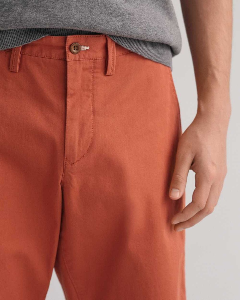 Gant Relaxed Fit Twill Men's Shorts Light Copper | LUQCN-9537