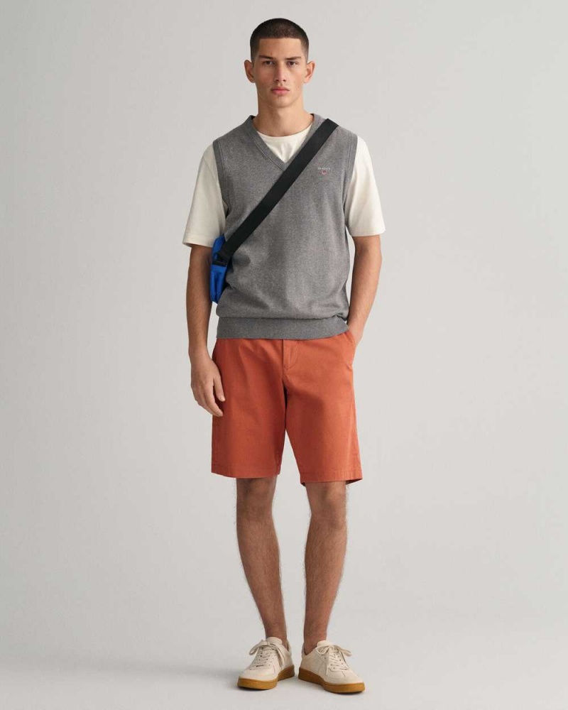 Gant Relaxed Fit Twill Men's Shorts Light Copper | LUQCN-9537