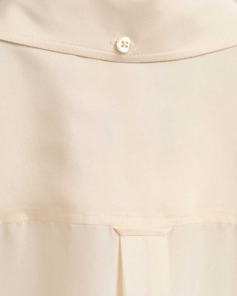 Gant Relaxed Silk Women's Shirts Linen | NEIOW-8136