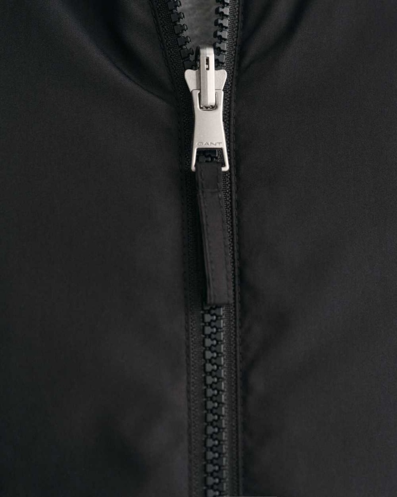 Gant Reversible Hooded Men's Jackets Black | ZHJUM-9347