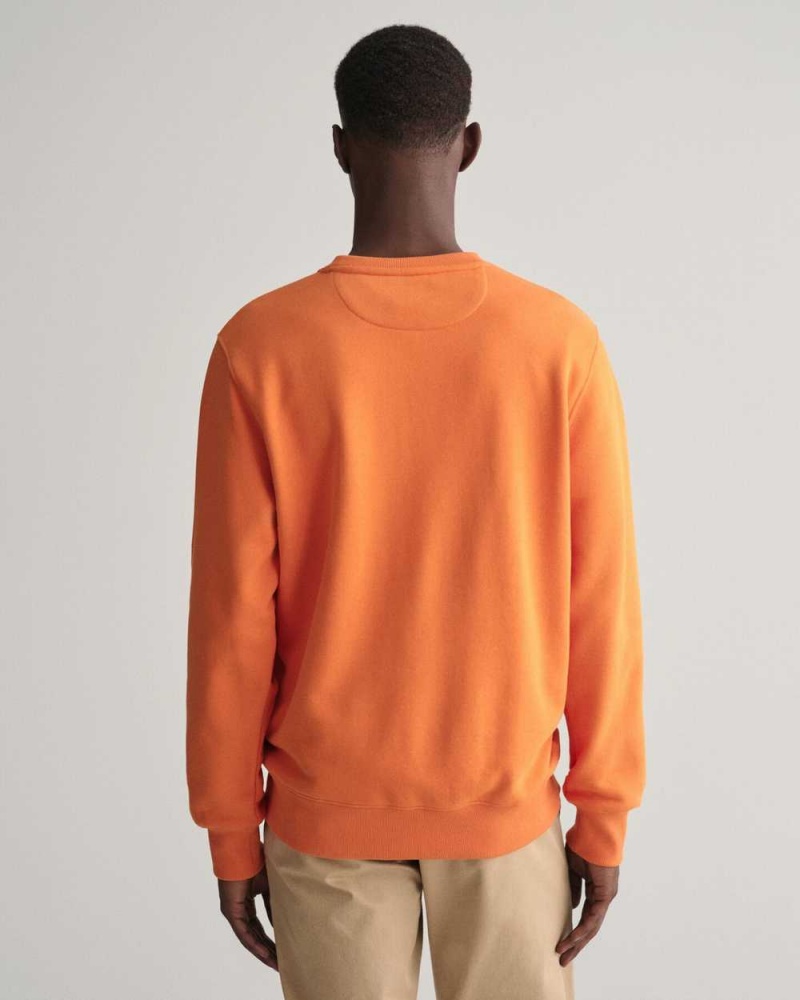 Gant Shield Crew Neck Men's Sweatshirts Pumpkin Orange | GKSTI-9265