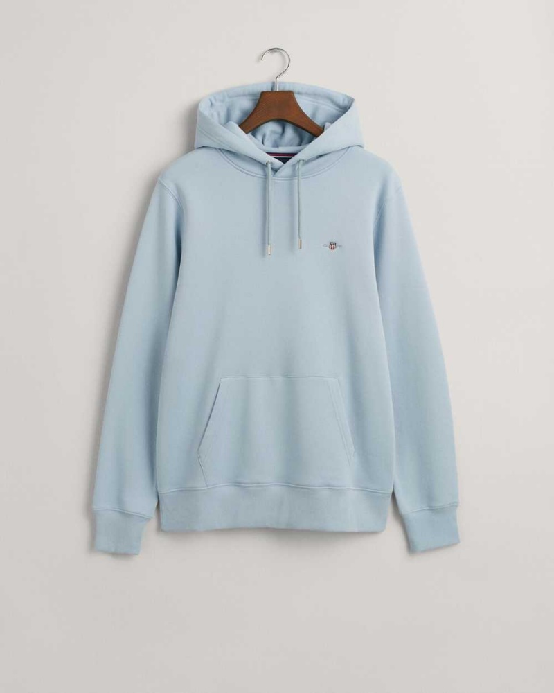 Gant Shield Men's Hoodie Blue | EFHKA-9531