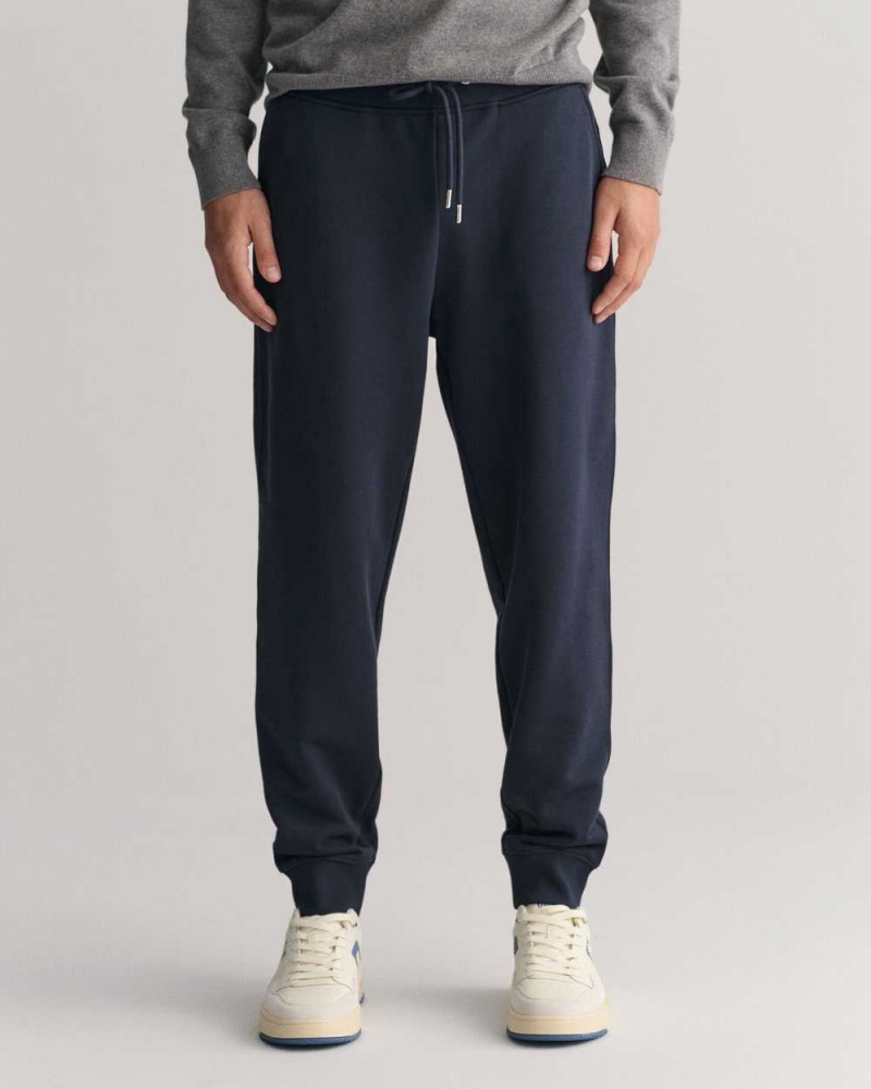 Gant Shield Men's Sweatpants Evening Blue | AWFGU-4789