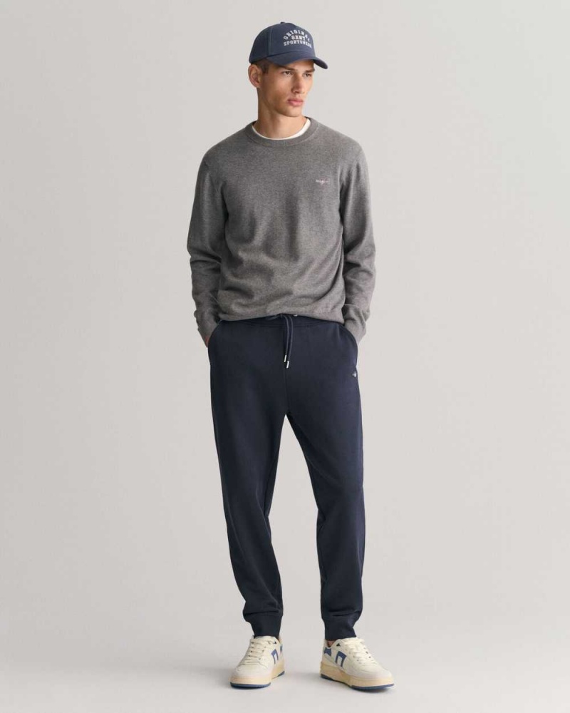 Gant Shield Men's Sweatpants Evening Blue | AWFGU-4789