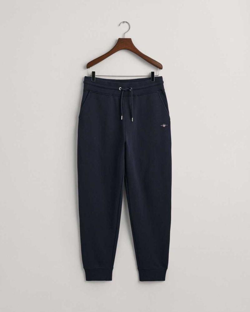 Gant Shield Men's Sweatpants Evening Blue | AWFGU-4789