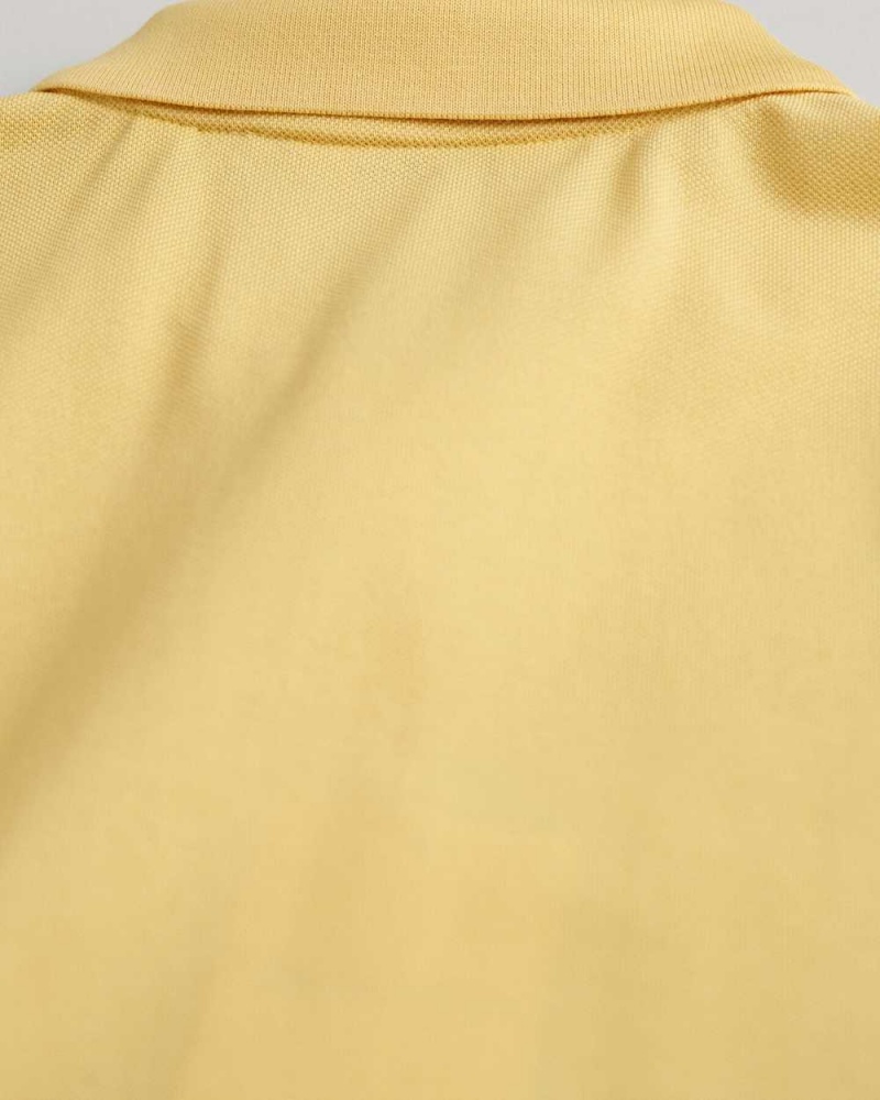 Gant Shield Piqué Women's Polo Shirt Dusty Yellow | NSZTJ-8523