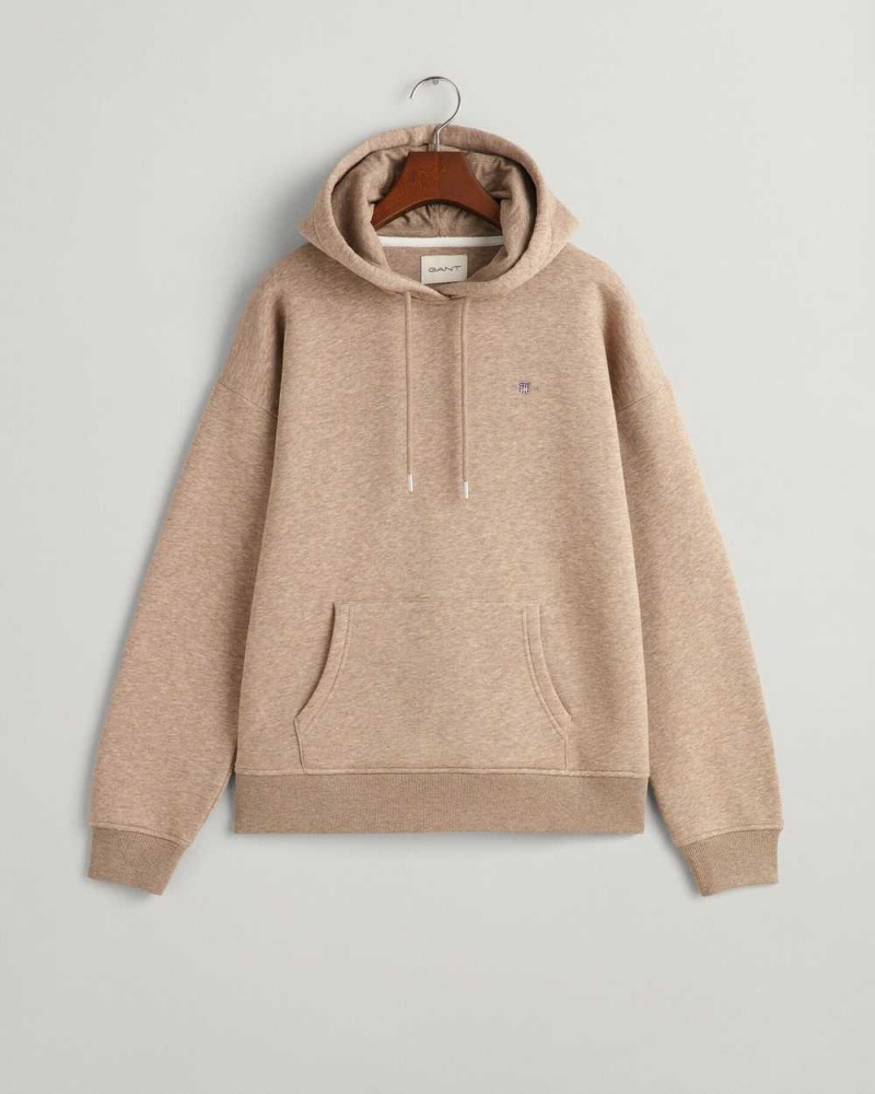 Gant Shield Women's Hoodie Desert Brown | ZTACH-2934